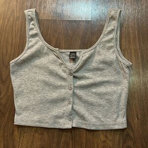 SHEIN crop top in grey size medium